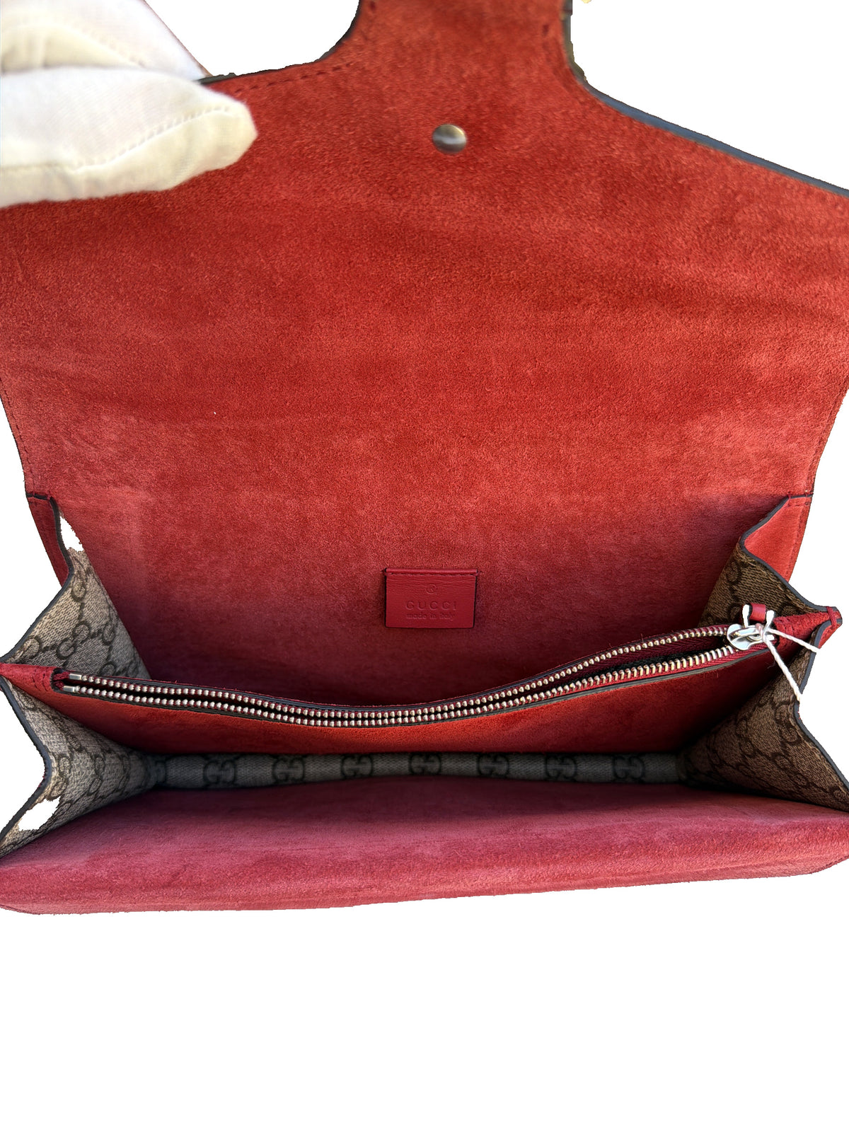 Gucci Dionysus Medium Chain Shoulder Bag GG Supreme Red 3504