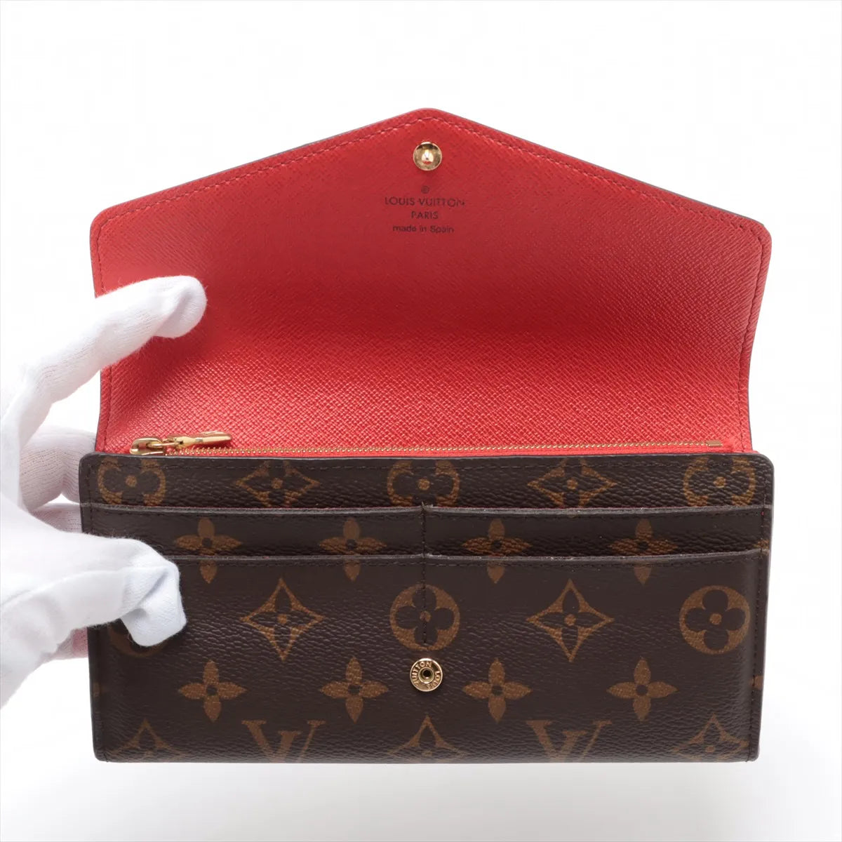 Louis Vuitton Sarah Wallet NM Monogram Coquelicot 2880