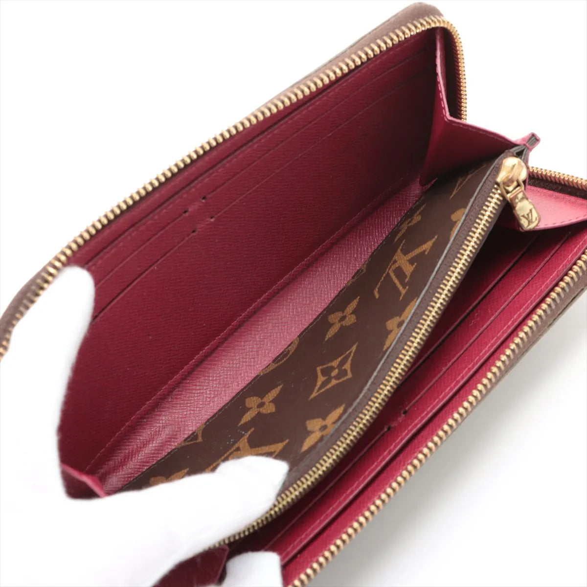 Louis Vuitton Clemence Wallet Monogram Fuchsia 2878
