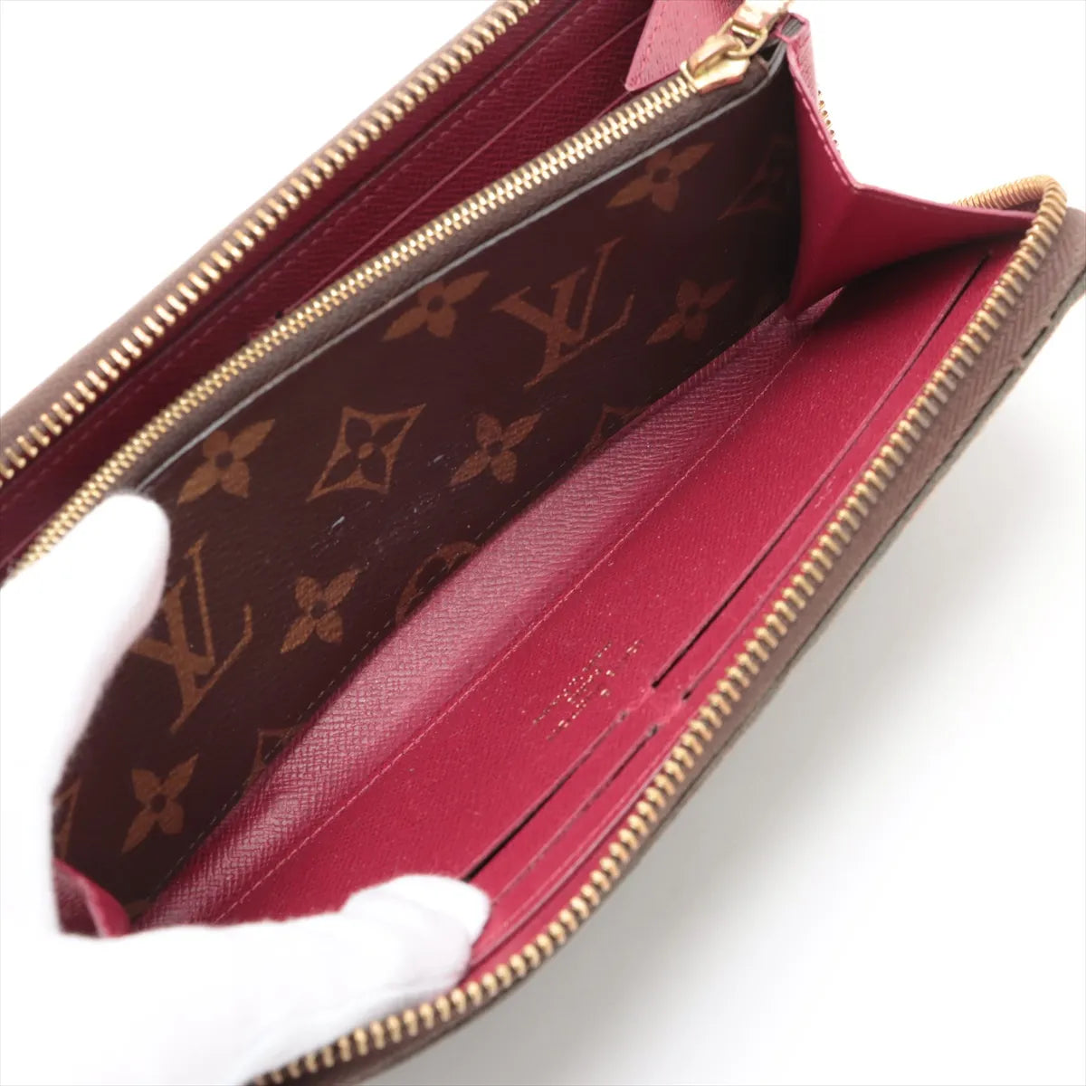 Louis Vuitton Clemence Wallet Monogram Fuchsia 2878