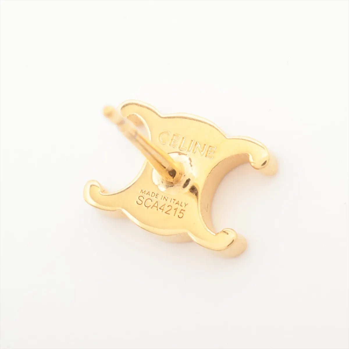 Celine Triomphe Earrings Pierced Gold Post (Full Set) 3240