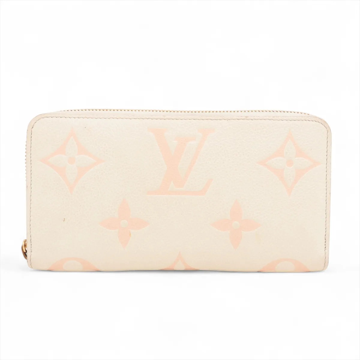 Louis Vuitton Bicolor Empreinte Zippy Wallet Monogram Beige Pink 3266