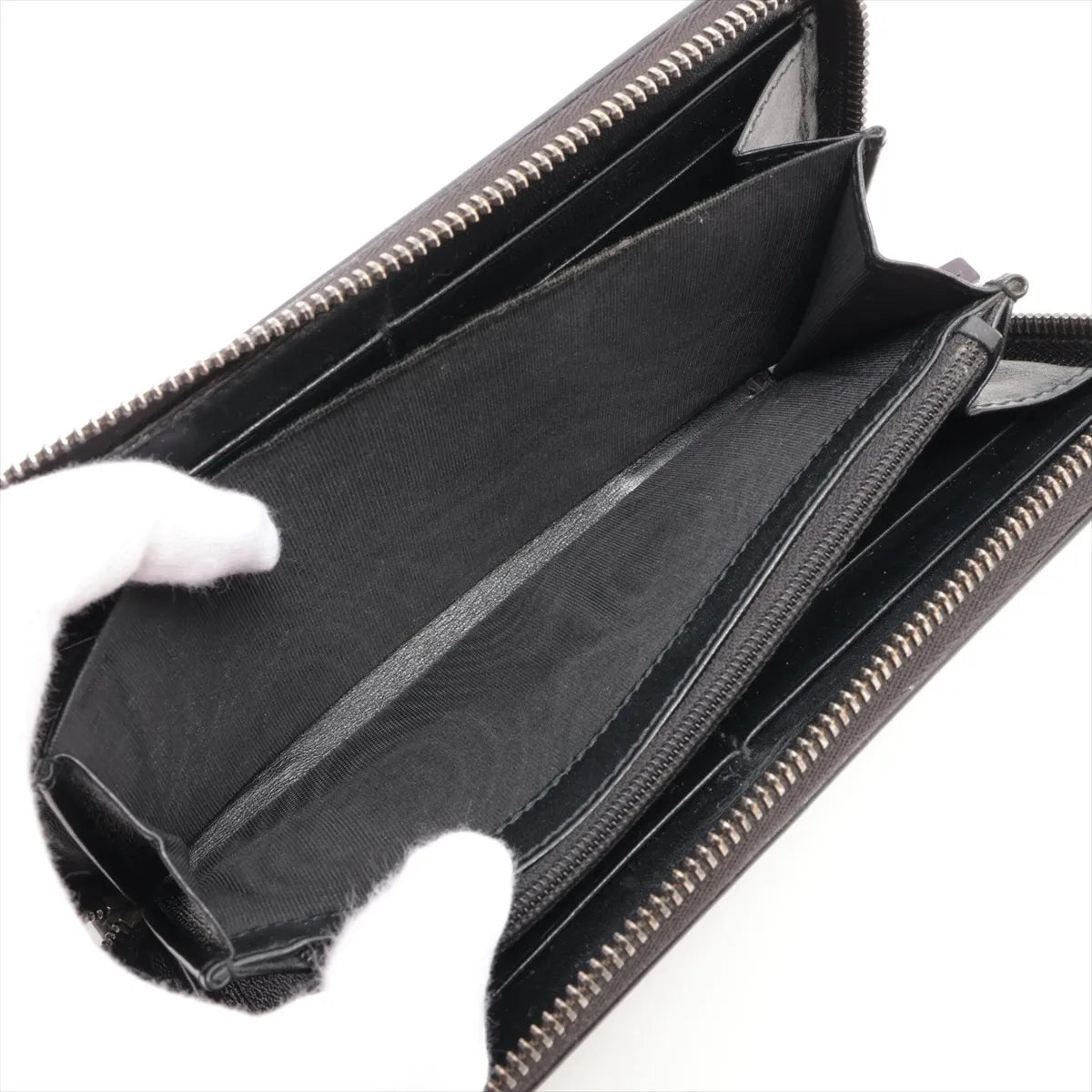 Gucci Zippy Wallet Black GG Crystal 3247