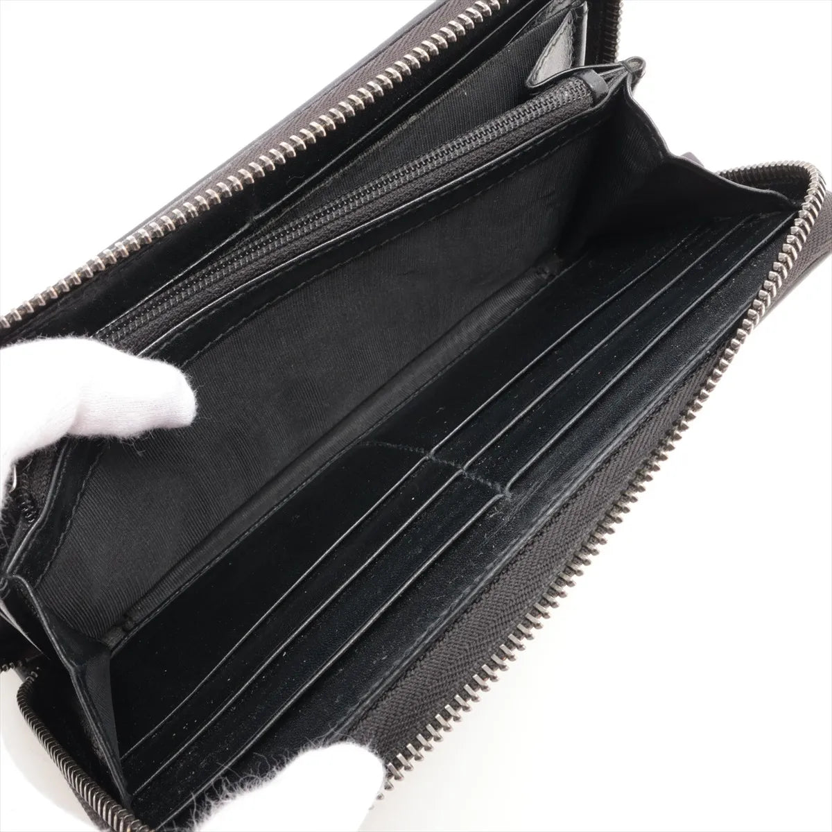 Gucci Zippy Wallet Black GG Crystal 3247