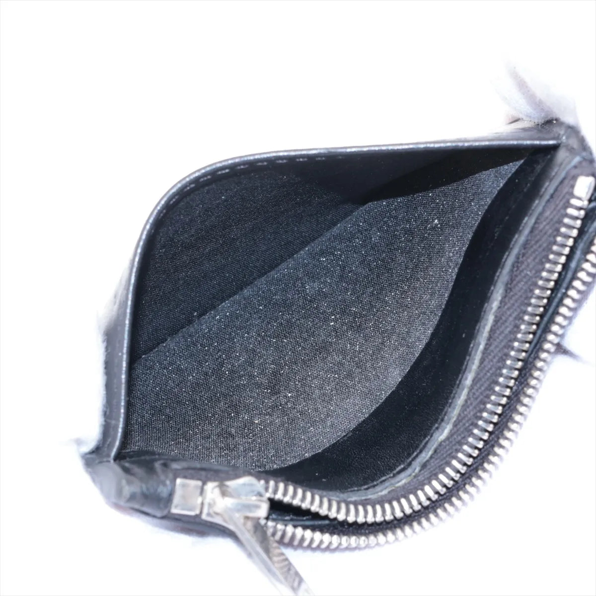 Celine Leather Coin Card Case Black Triomphe Leather 3248