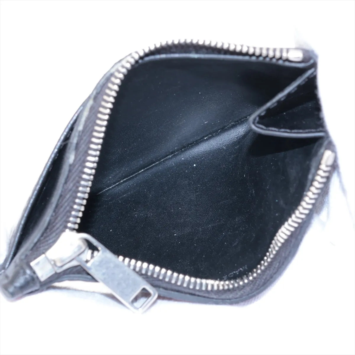 Celine Leather Coin Card Case Black Triomphe Leather 3248