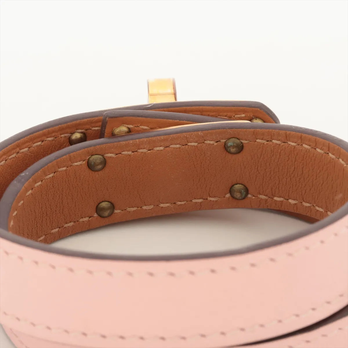 Hermes Kelly Double Tour Wrap Bracelet Pink Gold Toddler 3250