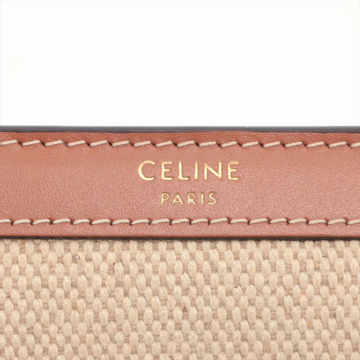 Celine Triomphe Small Compact Wallet Beige Canvas 3339