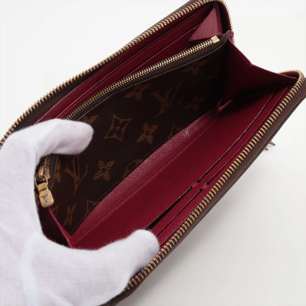 Louis Vuitton Clemence Wallet Monogram Fuchsia 3268