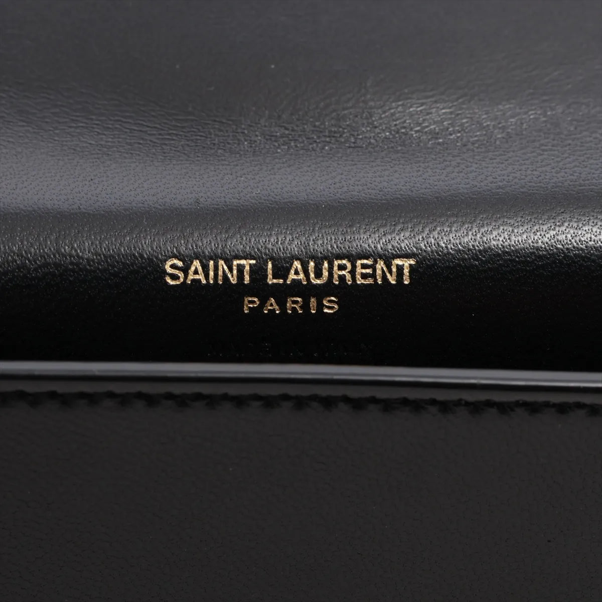 YSL Cassandra Envelope Leather Card Case Black 3345