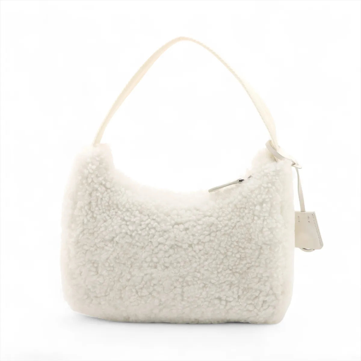 Prada Re-Edition 2000 Shoulder Bag White Shearling 3476