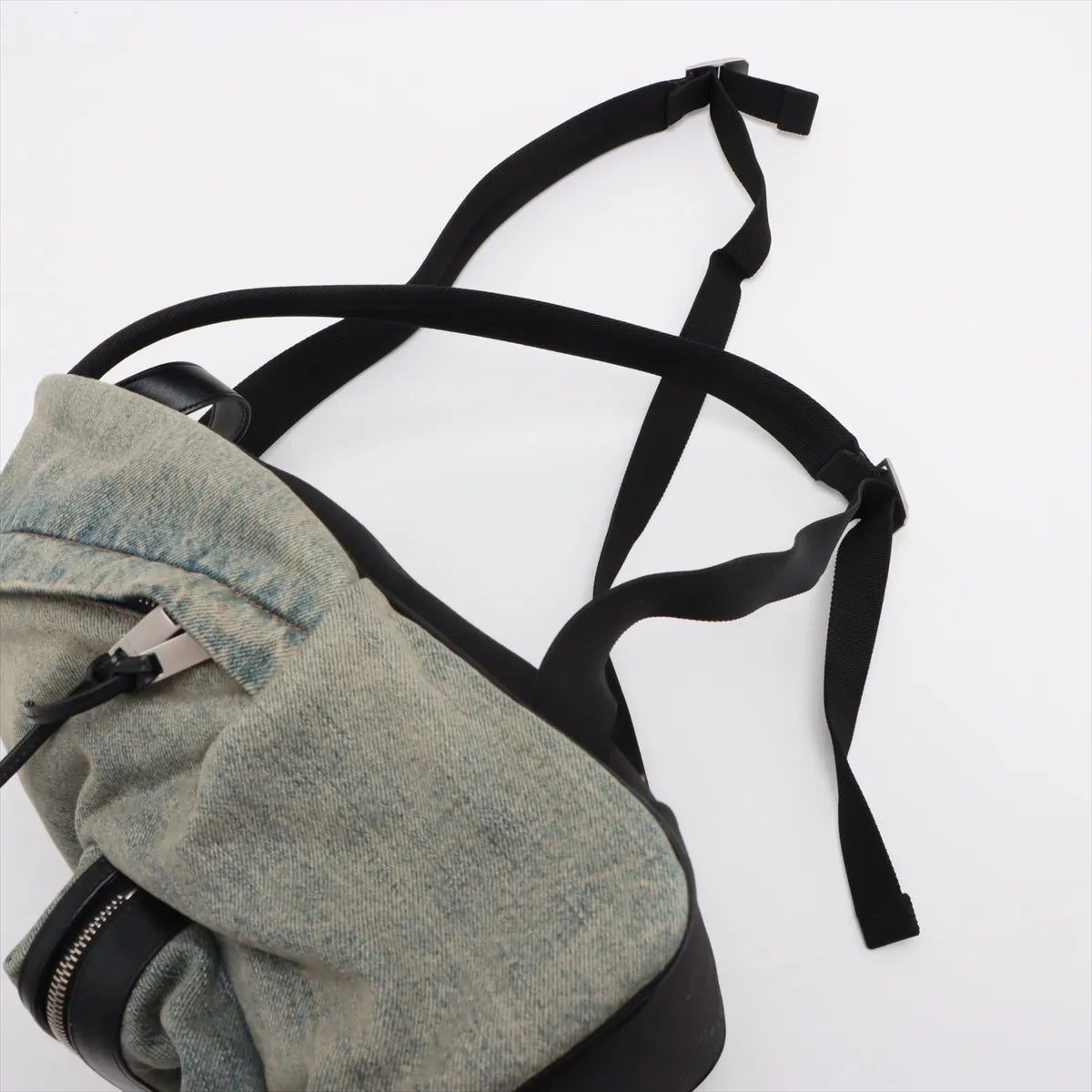 YSL City Backpack Blue Denim 3352
