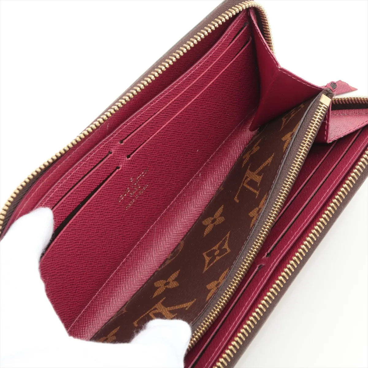 Louis Vuitton Clemence Wallet Monogram Fuchsia (Full Set) 3260