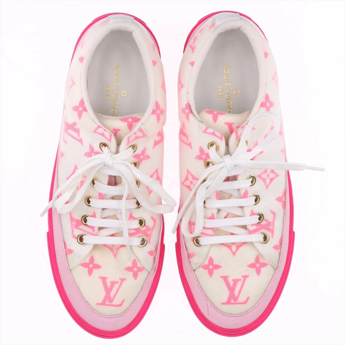 Louis Vuitton Stellar Line Sneakers Pink White Size 37 3386