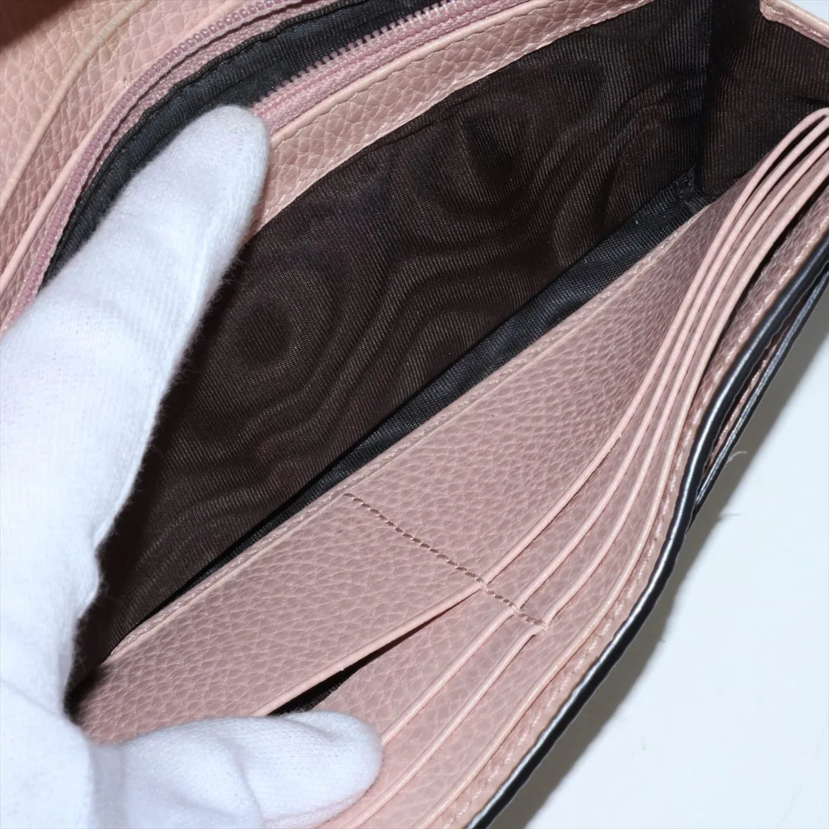 Gucci Marmont Long Wallet Beige GG Light Pink 3382