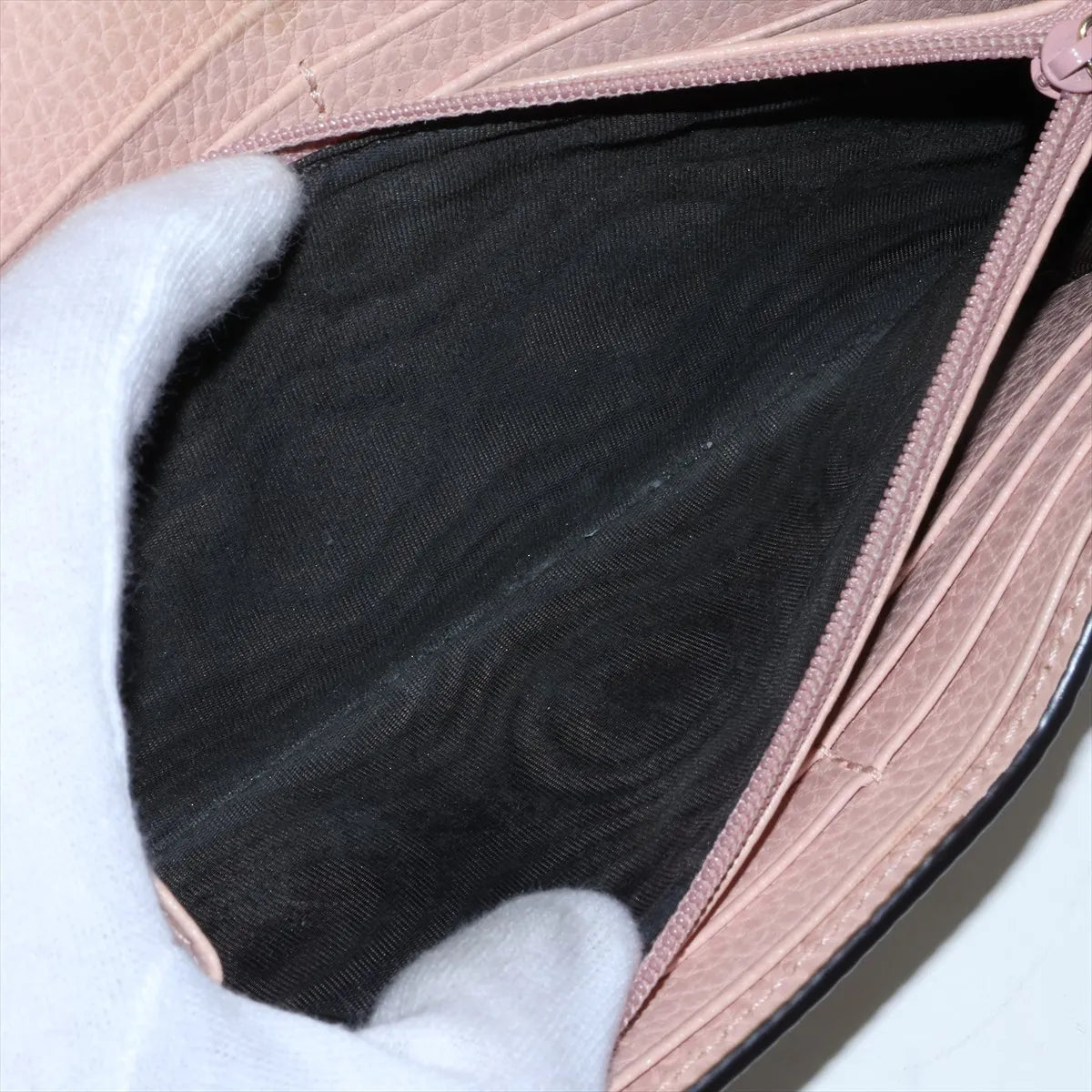 Gucci Marmont Long Wallet Beige GG Light Pink 3382