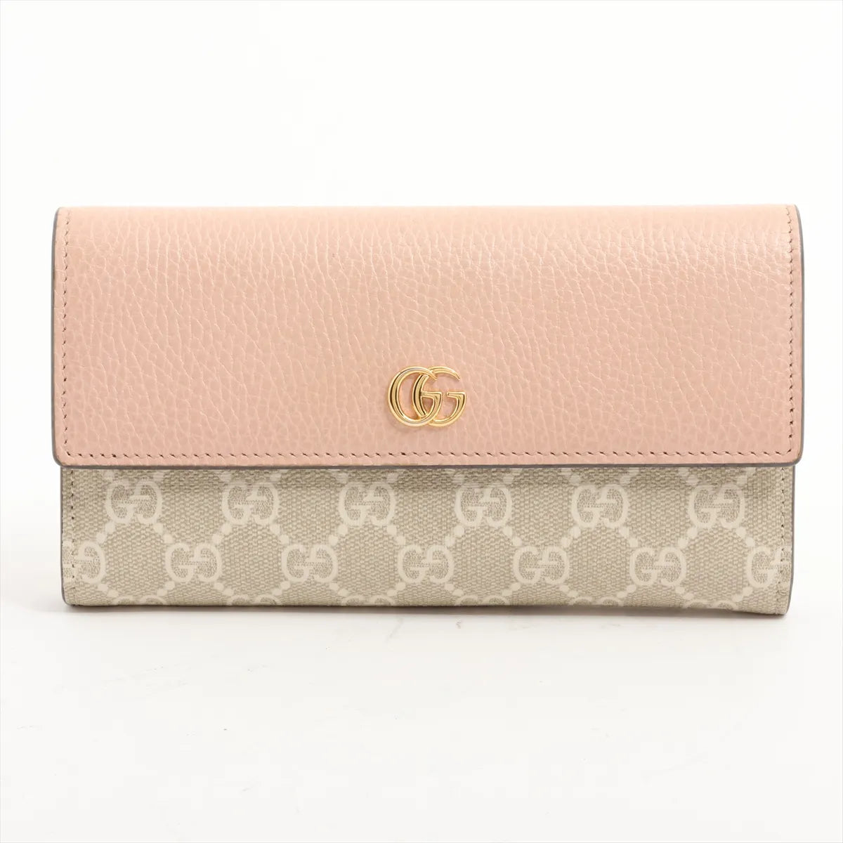 Gucci Marmont Long Wallet Beige GG Light Pink 3382