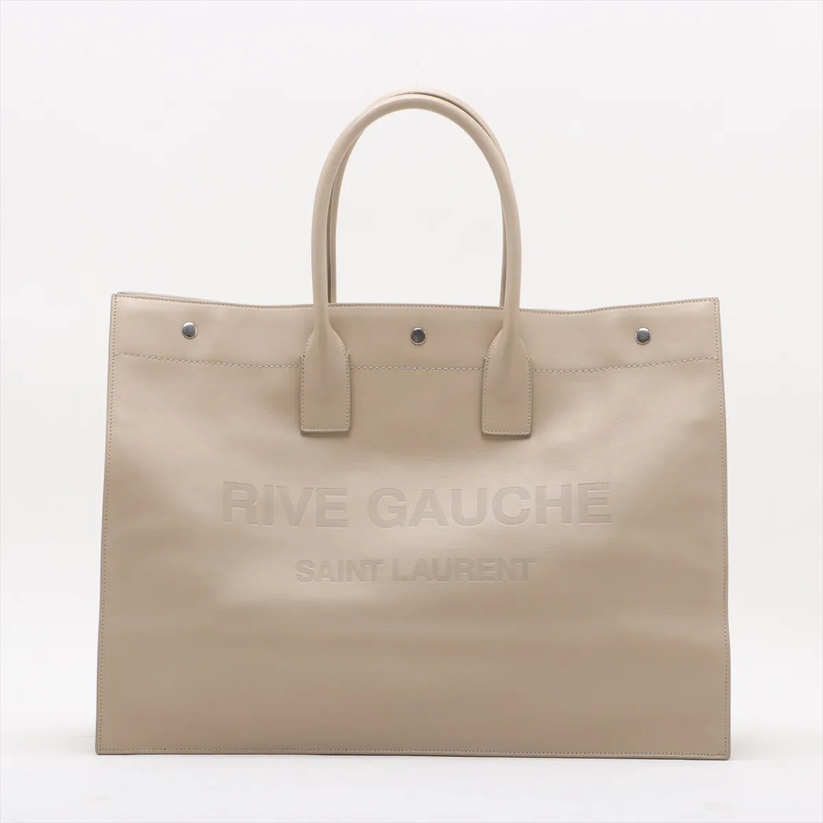 YSL Rive Gauche Leather Tote Bag Beige 3406