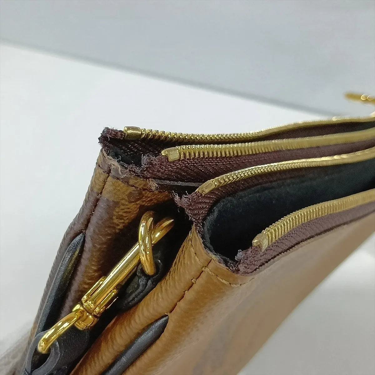 Louis Vuitton Double Zip Pochette Crossbody Giant Monogram Reverse 3470