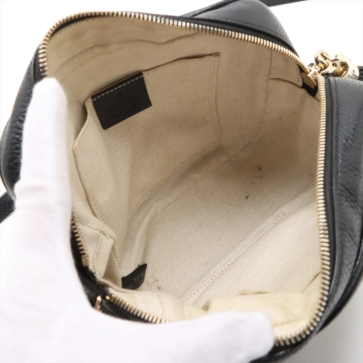 Gucci Soho Disco Black Leather Crossbody 3455