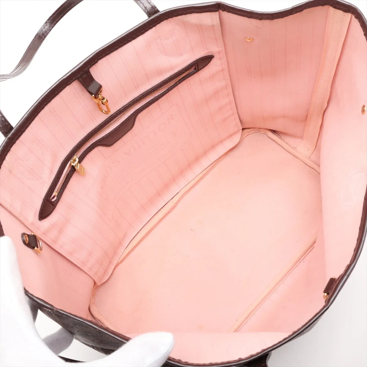 Louis Vuitton Neverfull MM Damier Ebene Rose Ballerine 3475