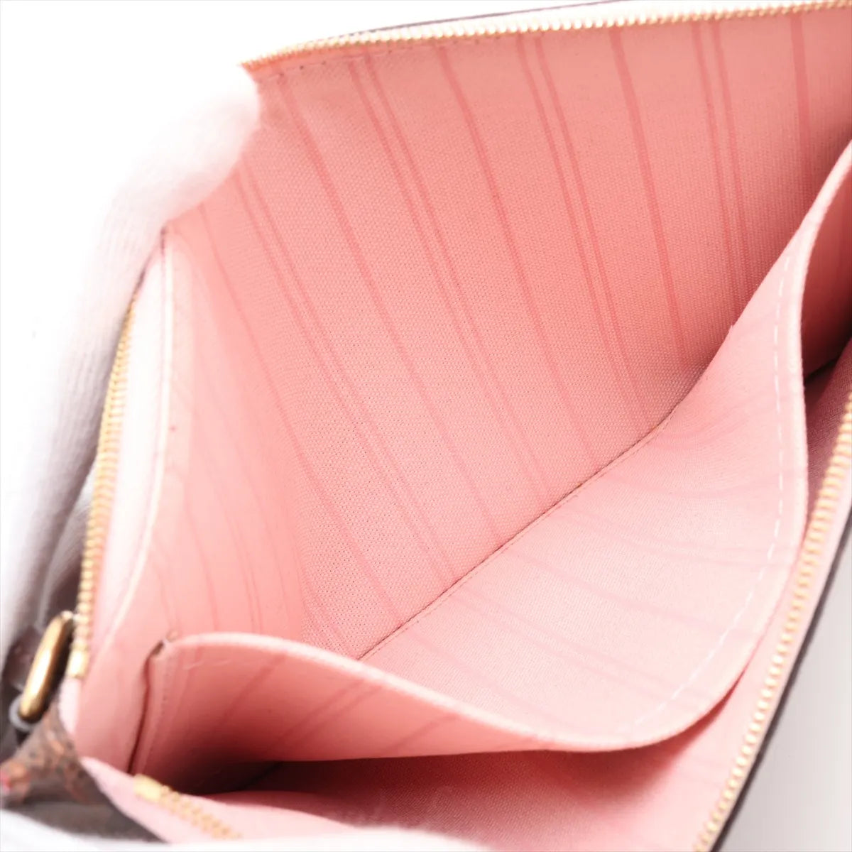 Louis Vuitton Neverfull MM Pouch Damier Ebene Rose Ballerine 3497