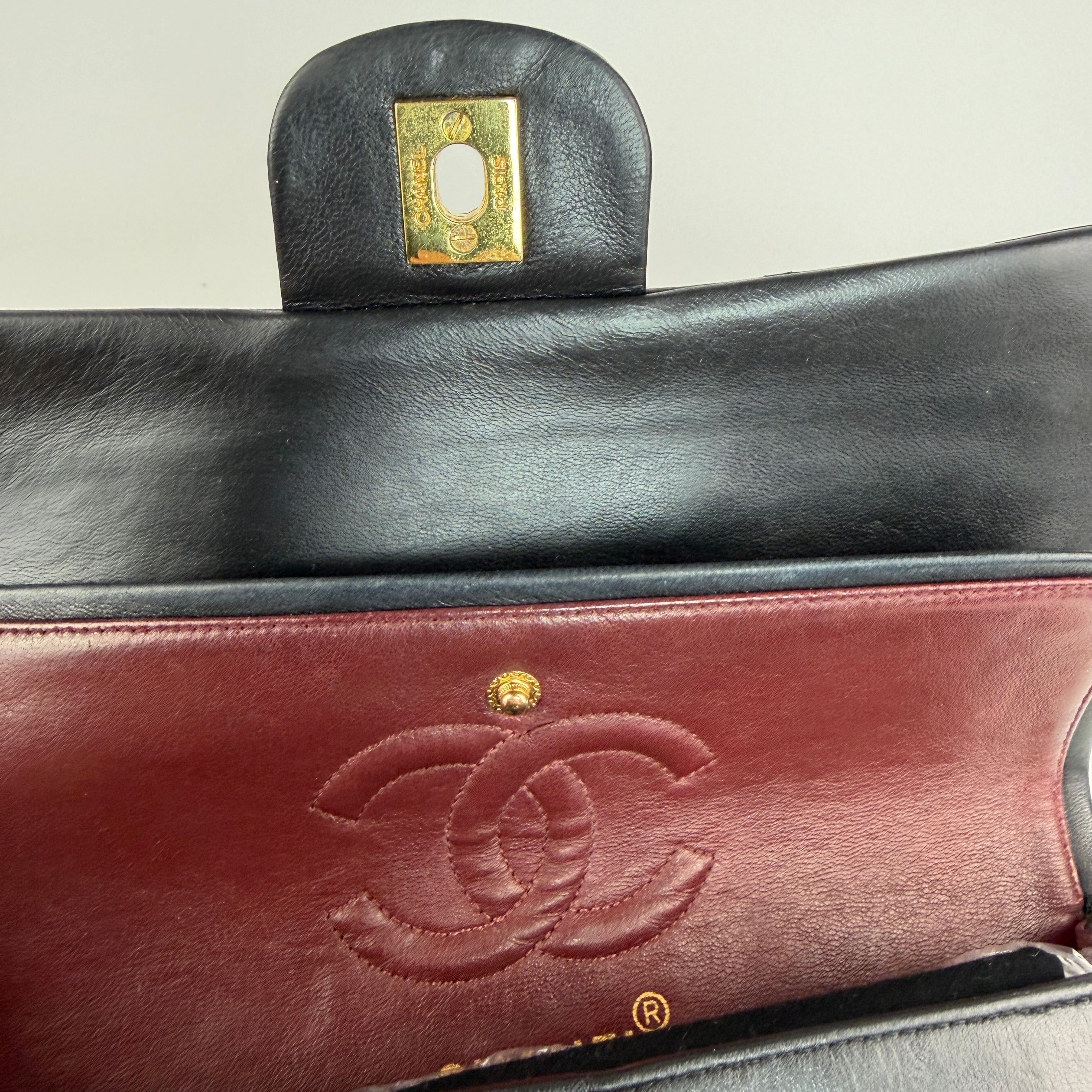 Chanel Small Double Flap Black Lambskin GHW 3031