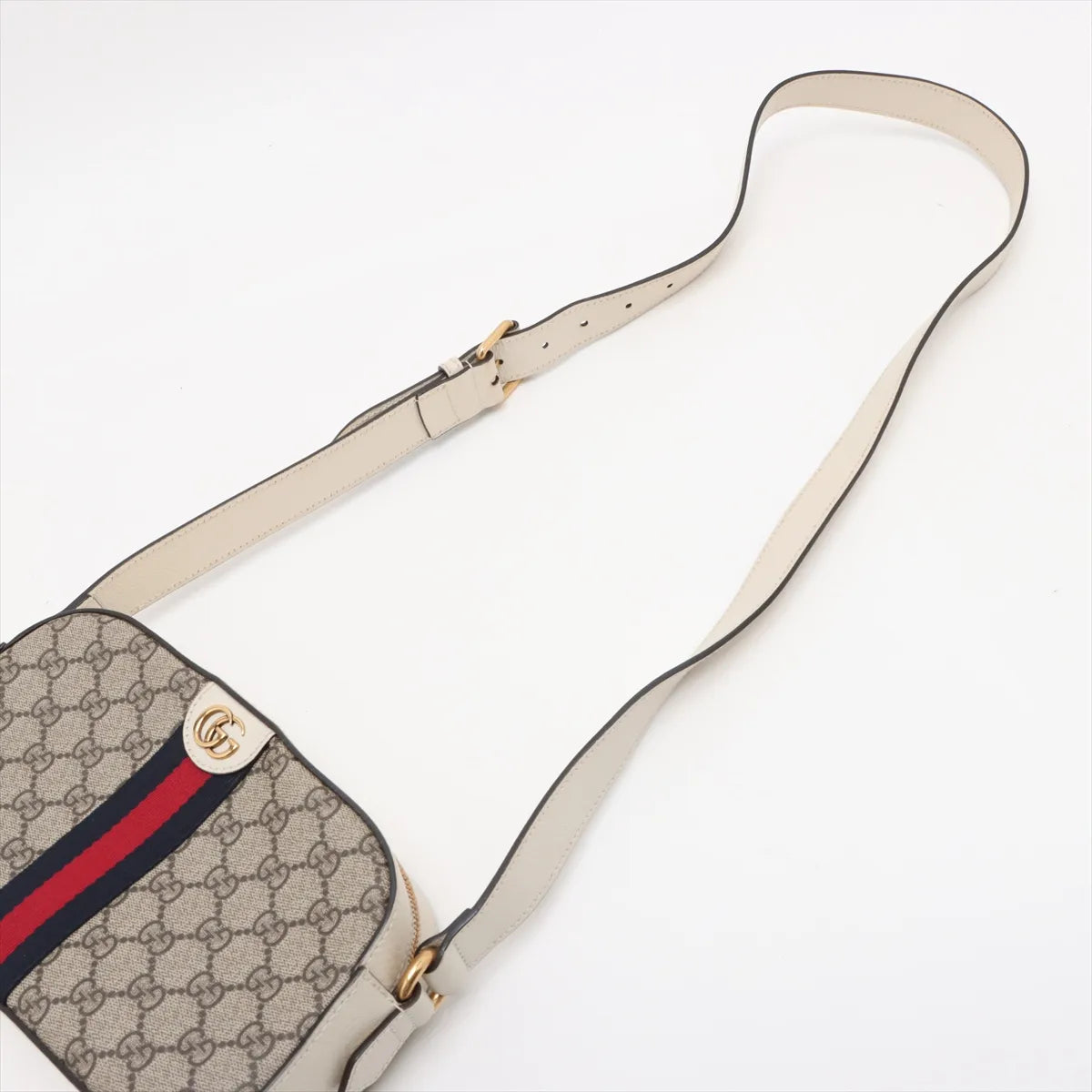 Gucci Ophidia Camera Crossbody Shoulder Bag GG Supreme Beige 3471