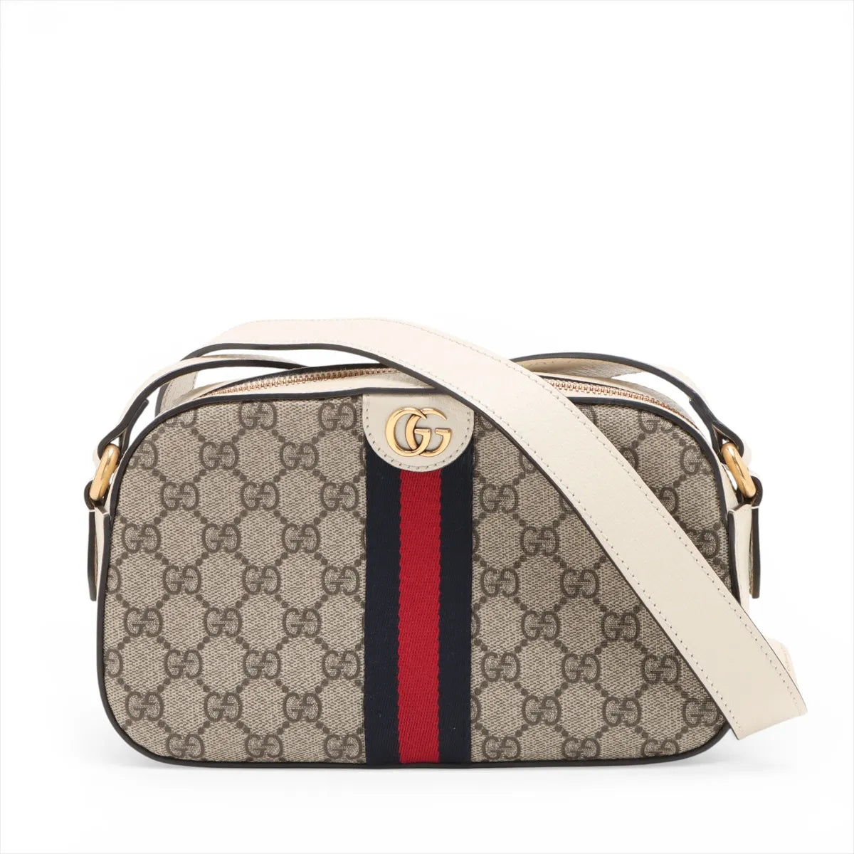 Gucci Ophidia Camera Crossbody Shoulder Bag GG Supreme Beige 3471