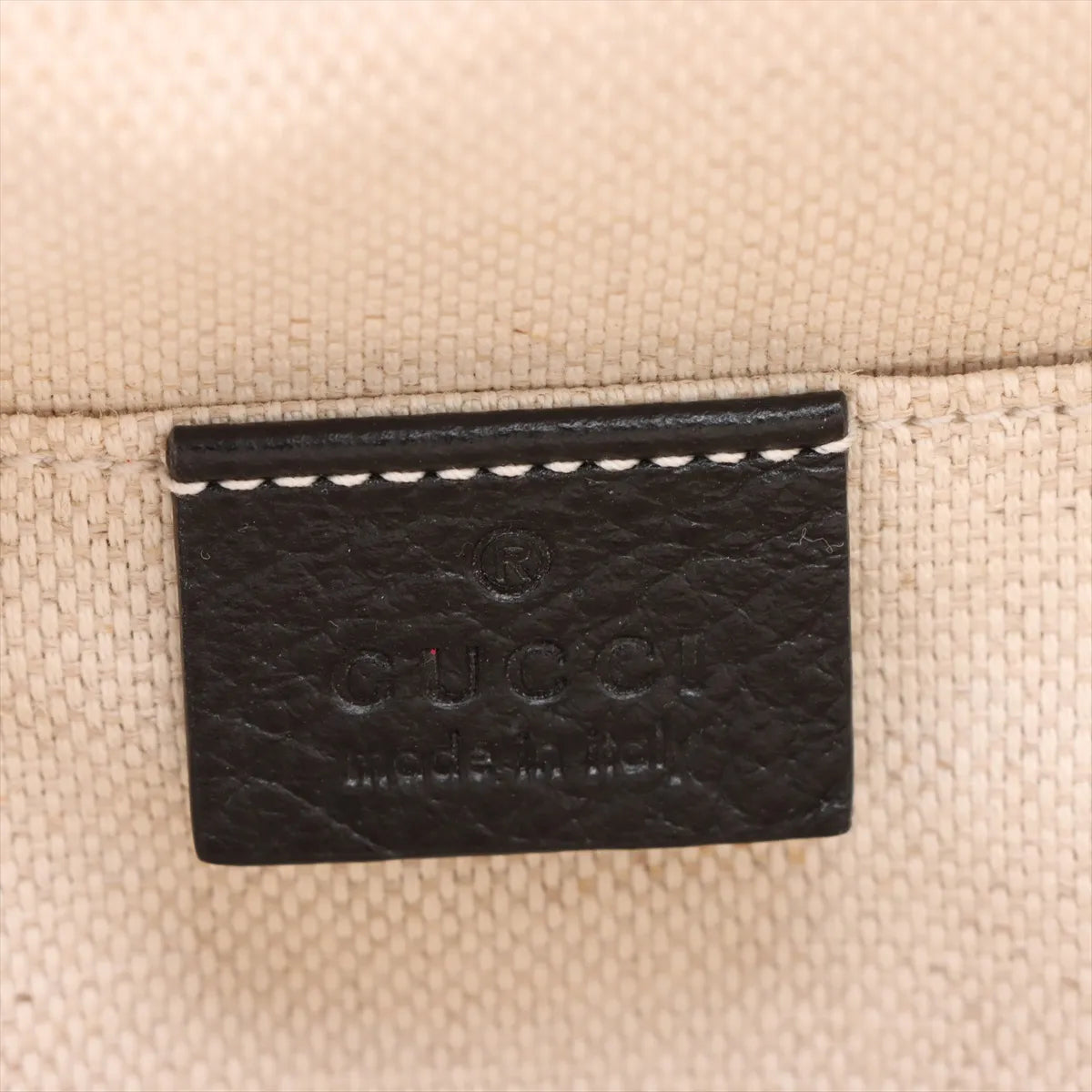 Gucci Soho Chain Interlocking G Backpack Black Leather 3472