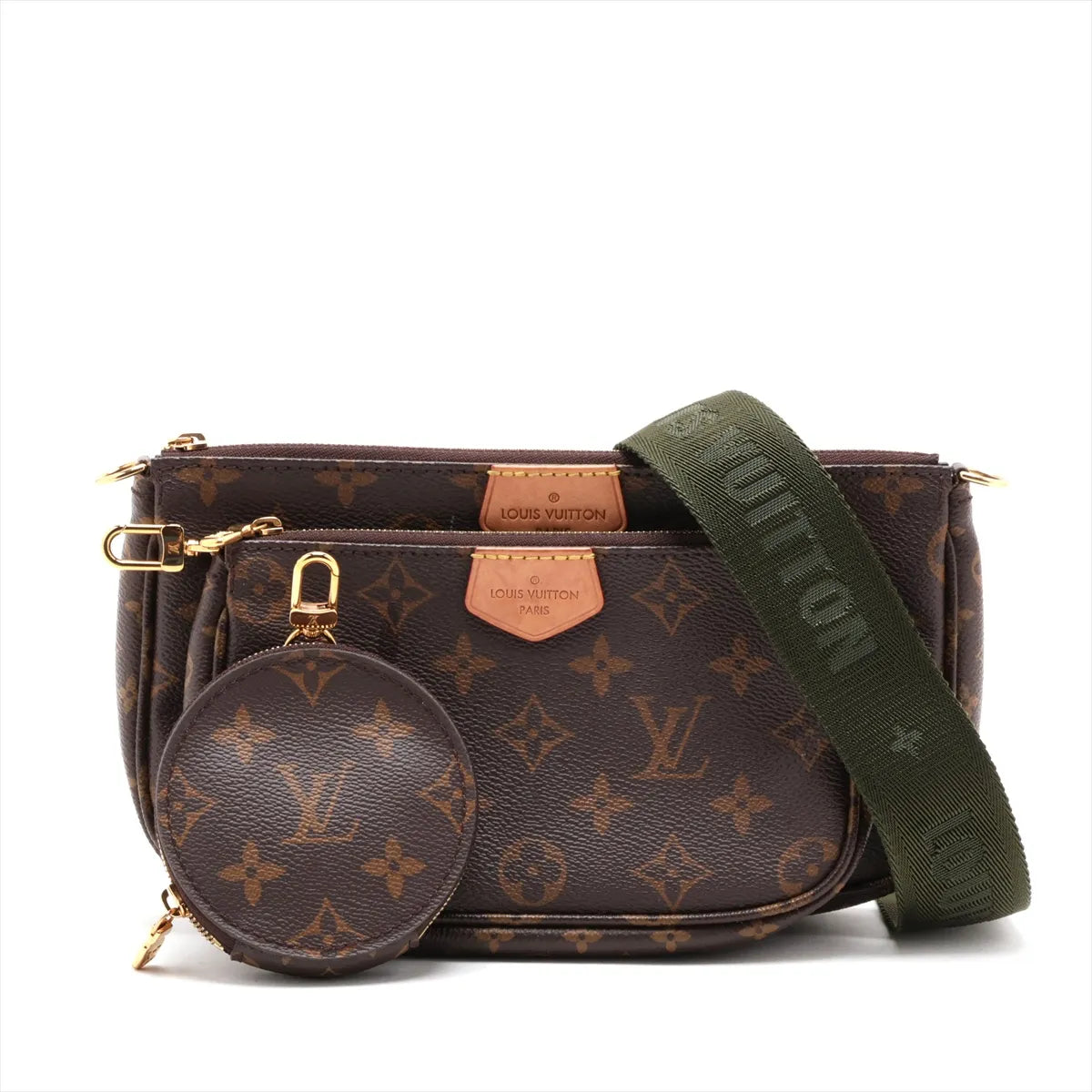 Louis Vuitton Multi Pochette Accessoires Monogram Khaki Green 3474
