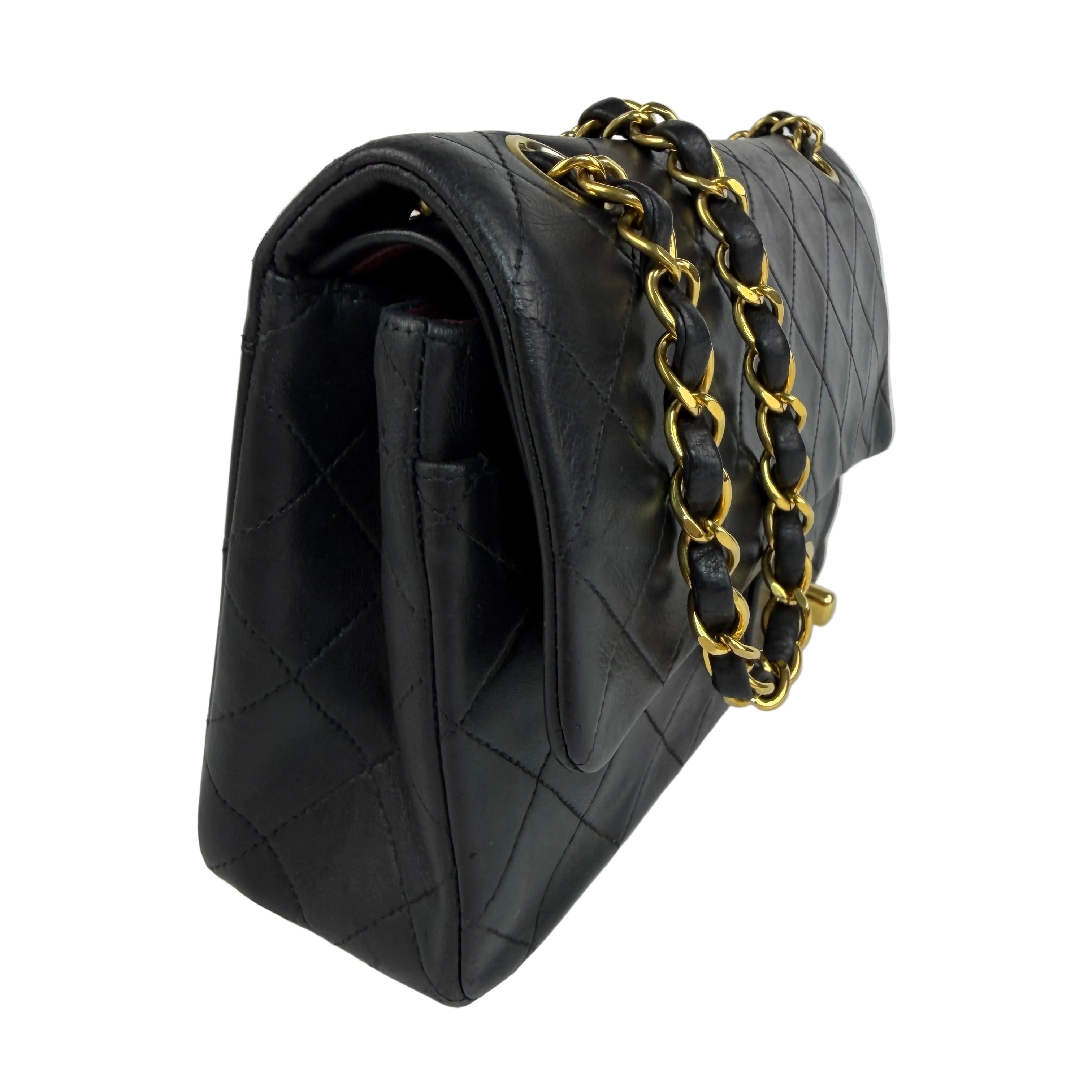 Chanel Small Double Flap Black Lambskin GHW 3031