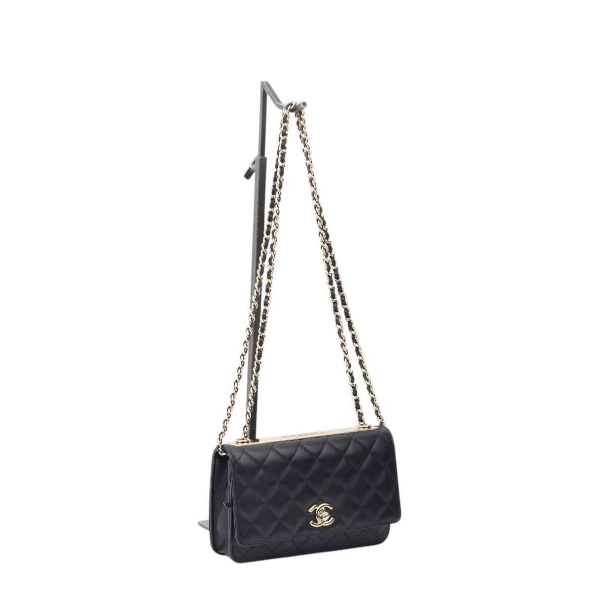 Chanel Trendy WOC Black Lambskin GHW (Full Set) 3153