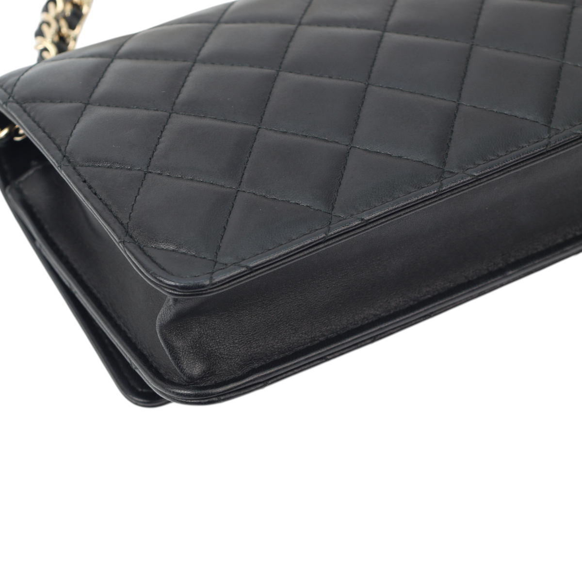 Chanel Trendy WOC Black Lambskin GHW (Full Set) 3153