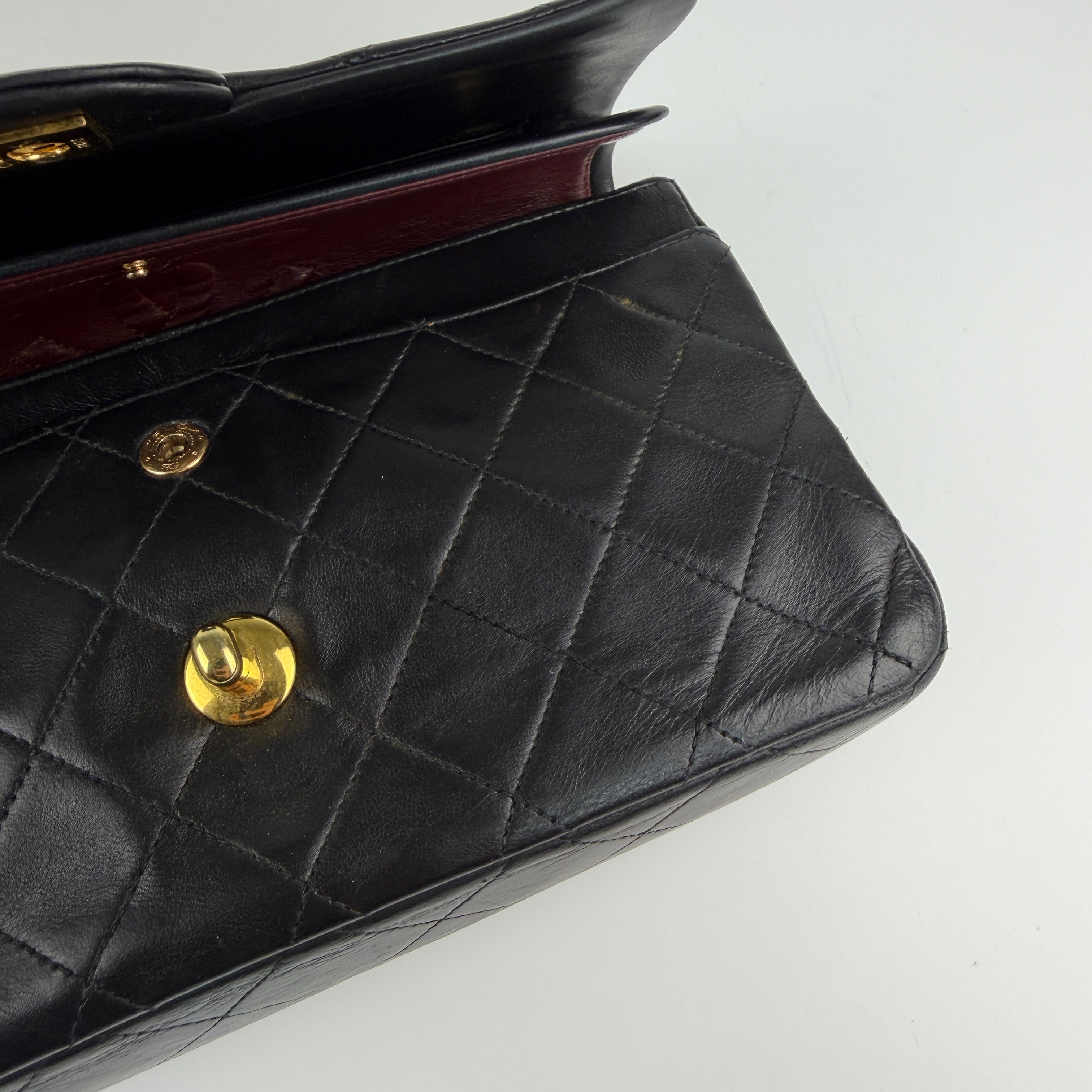 Chanel Small Double Flap Black Lambskin GHW 3031