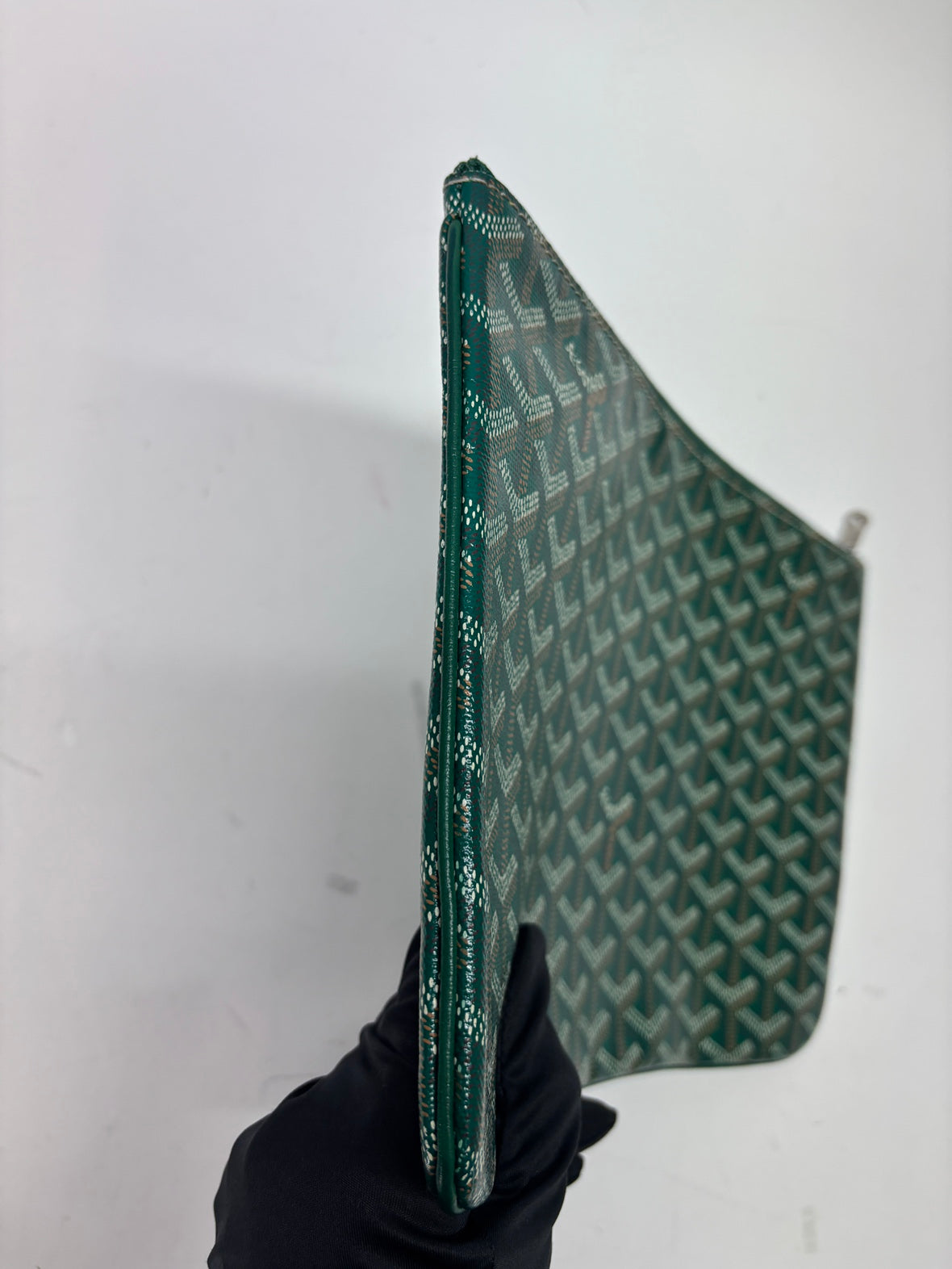 Goyard Senat Clutch Zip Pouch MM Green 3155