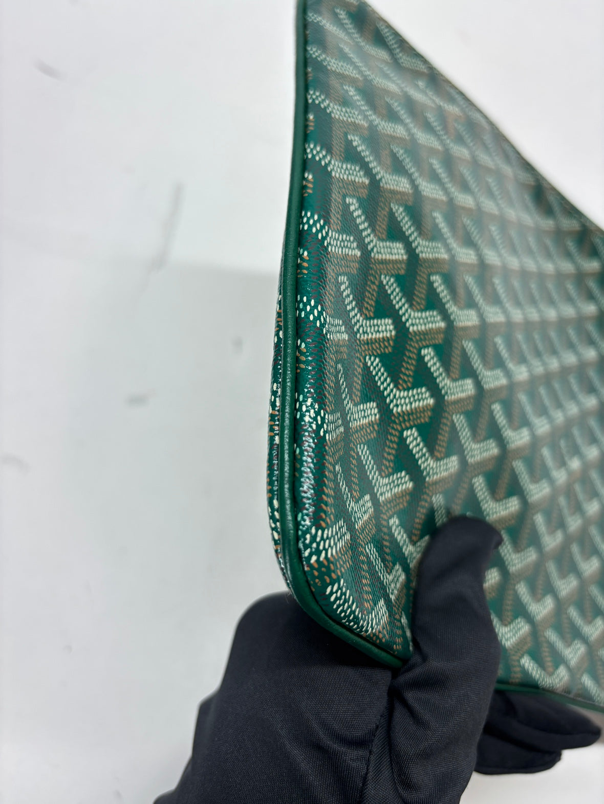 Goyard Senat Clutch Zip Pouch MM Green 3155