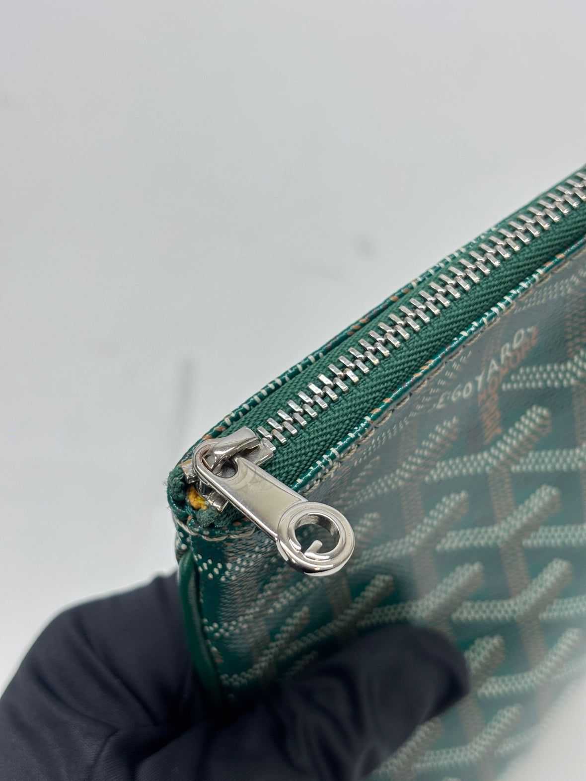 Goyard Senat Clutch Zip Pouch MM Green 3155