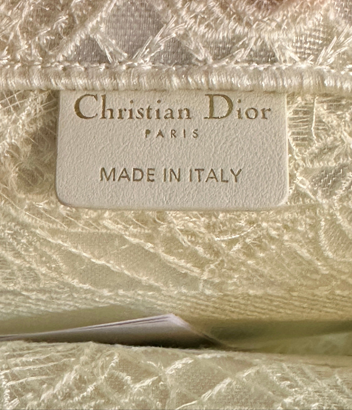 Dior Medium Book Tote 3D Macrame D-Lace Butterfly White