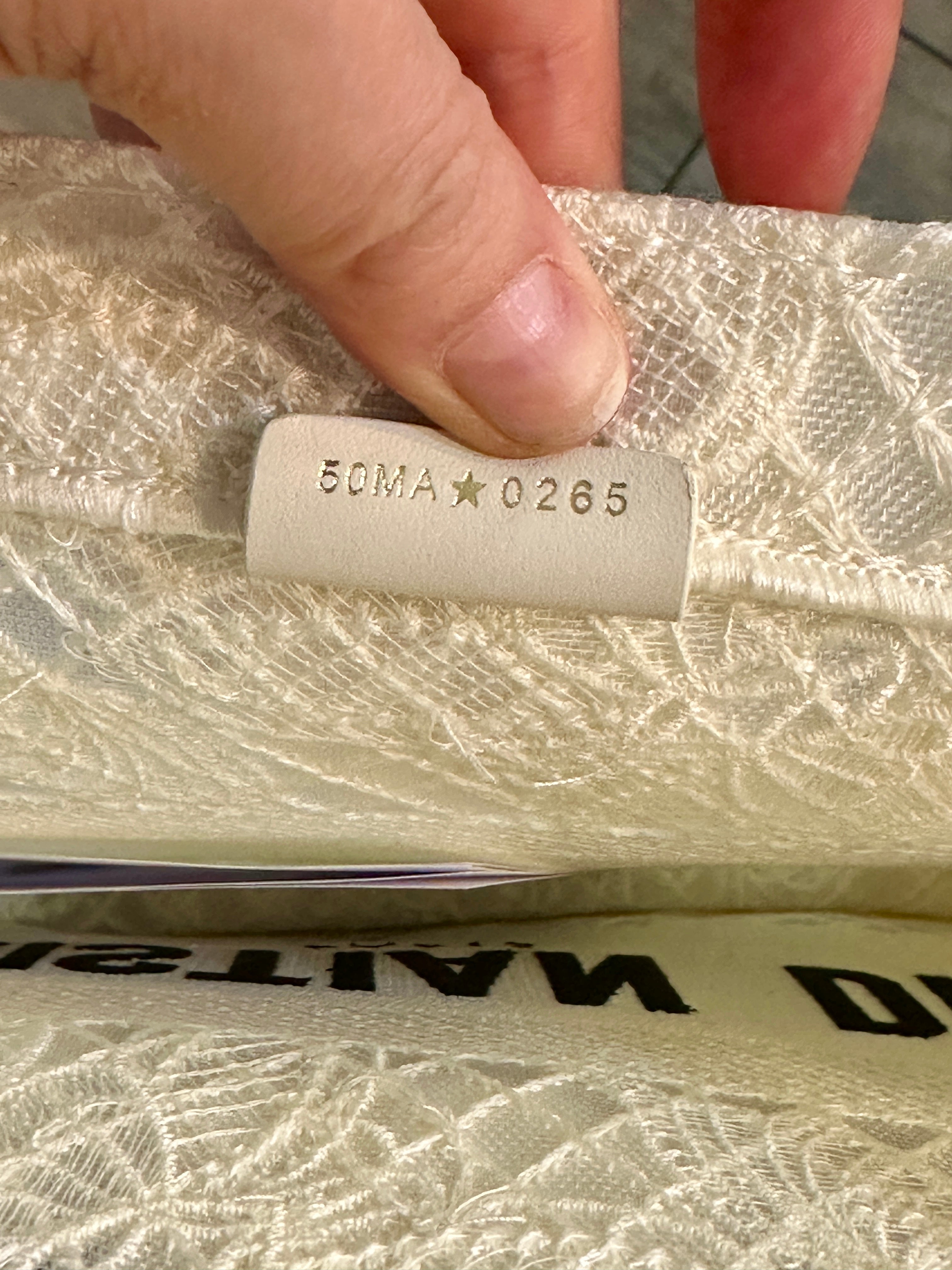 Dior Medium Book Tote 3D Macrame D-Lace Butterfly White