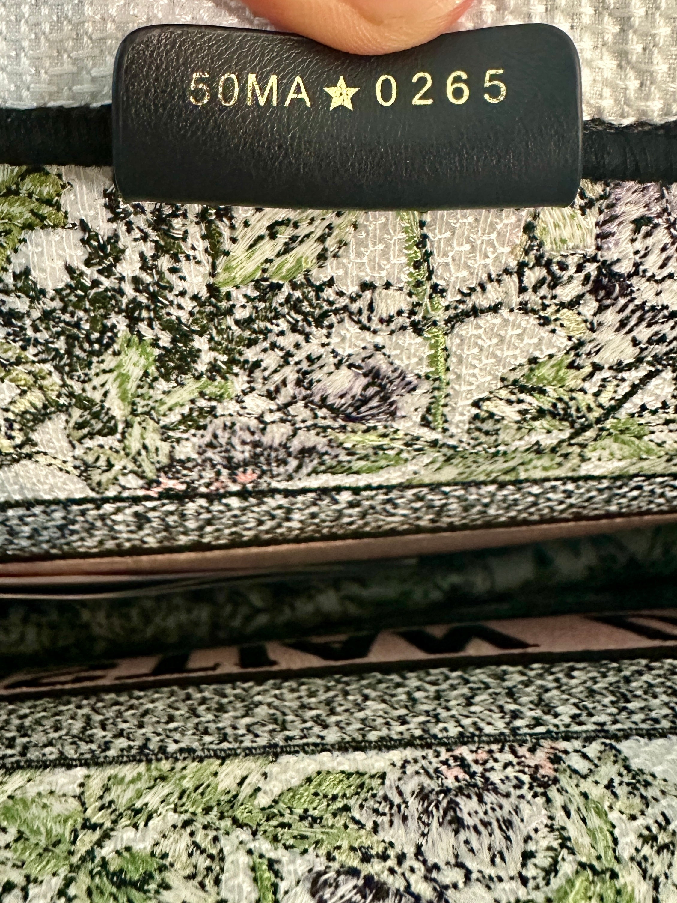 Dior Medium Book Tote White Multicolor D-Floral Embroidery Pink