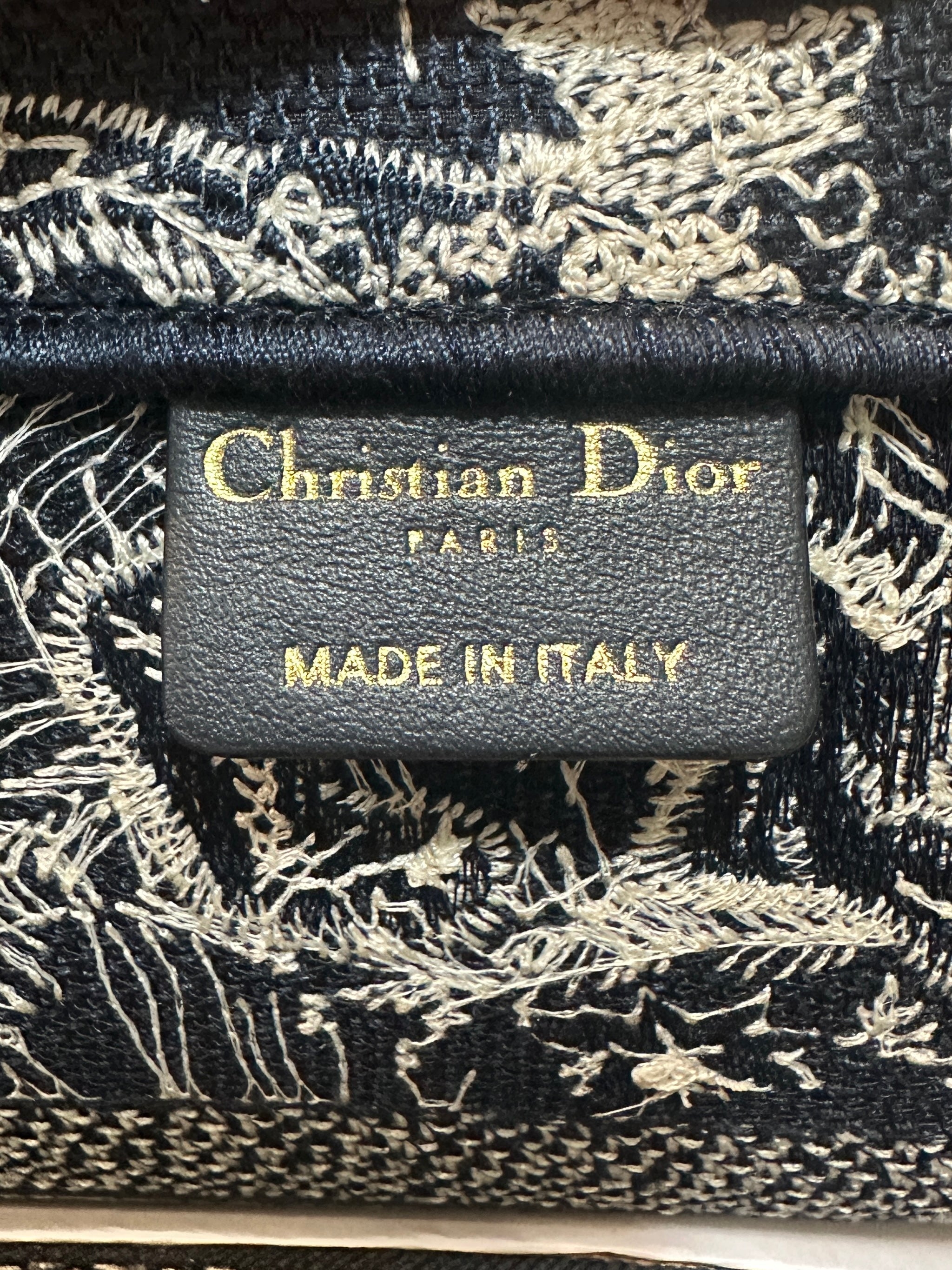 Dior Medium Book Tote Navy Toile de Jouy