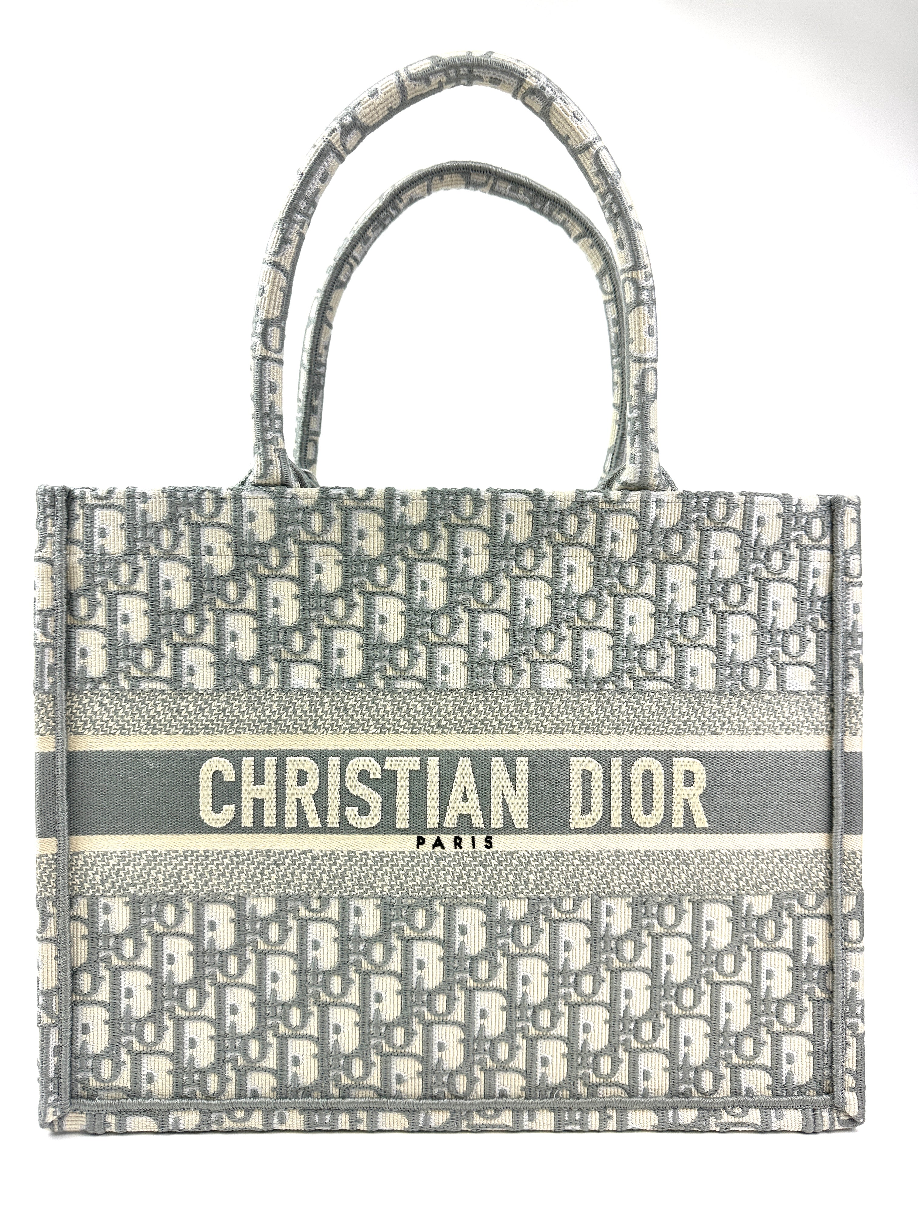 Dior Medium Book Tote Grey Oblique