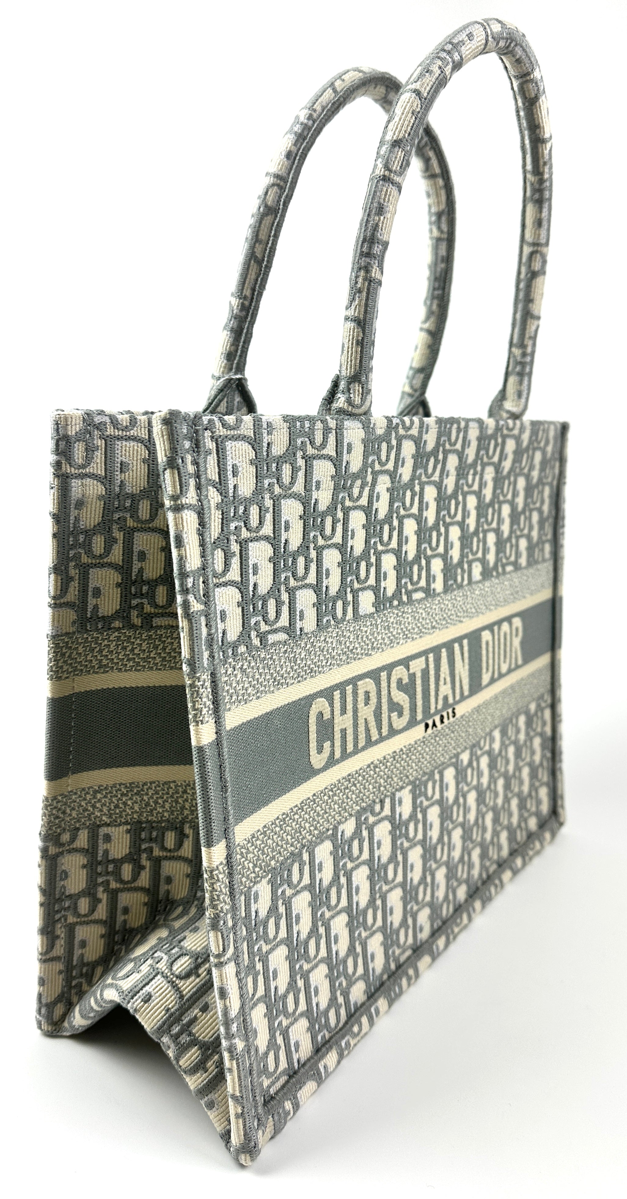 Dior Medium Book Tote Grey Oblique