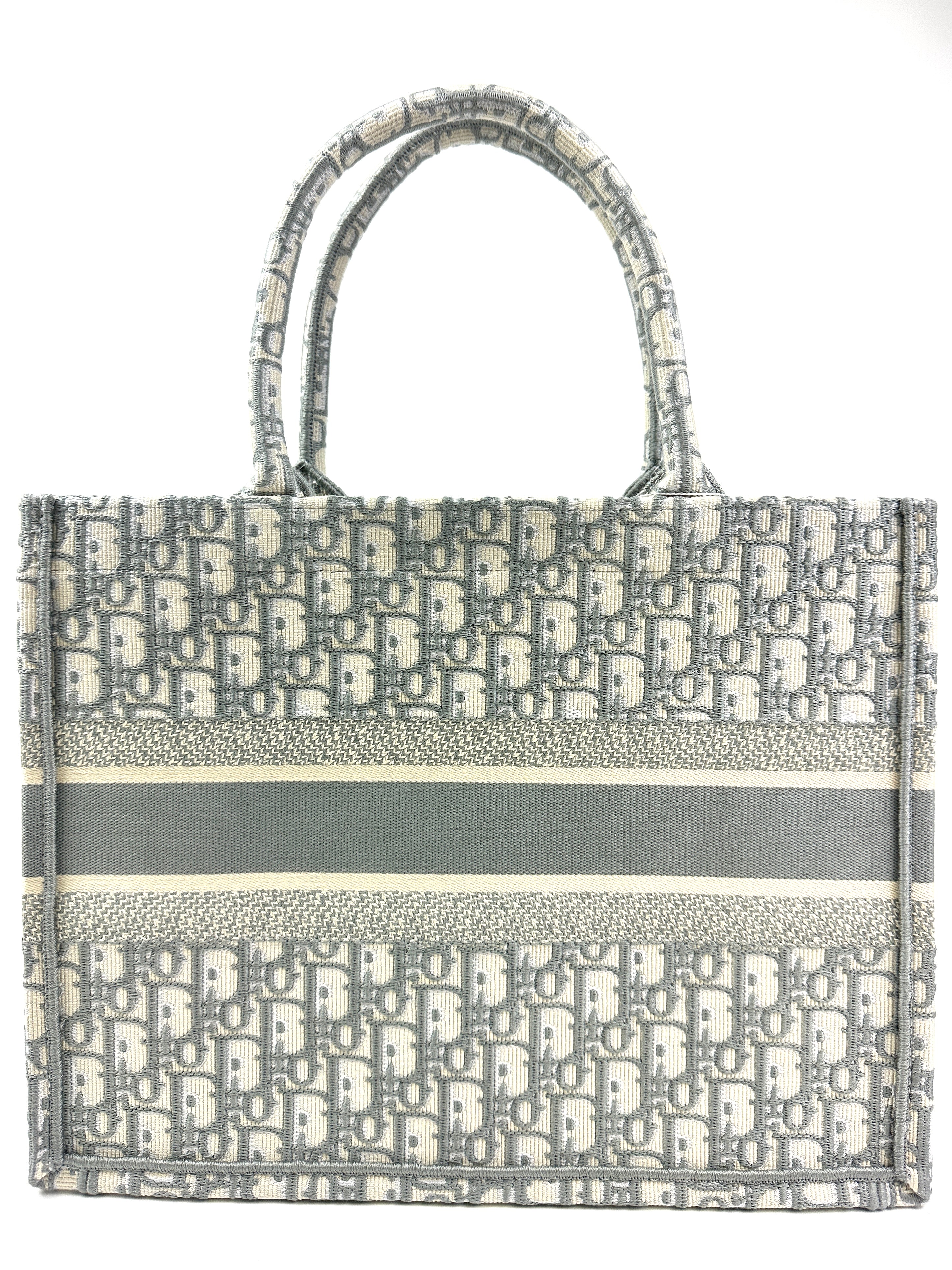 Dior Medium Book Tote Grey Oblique
