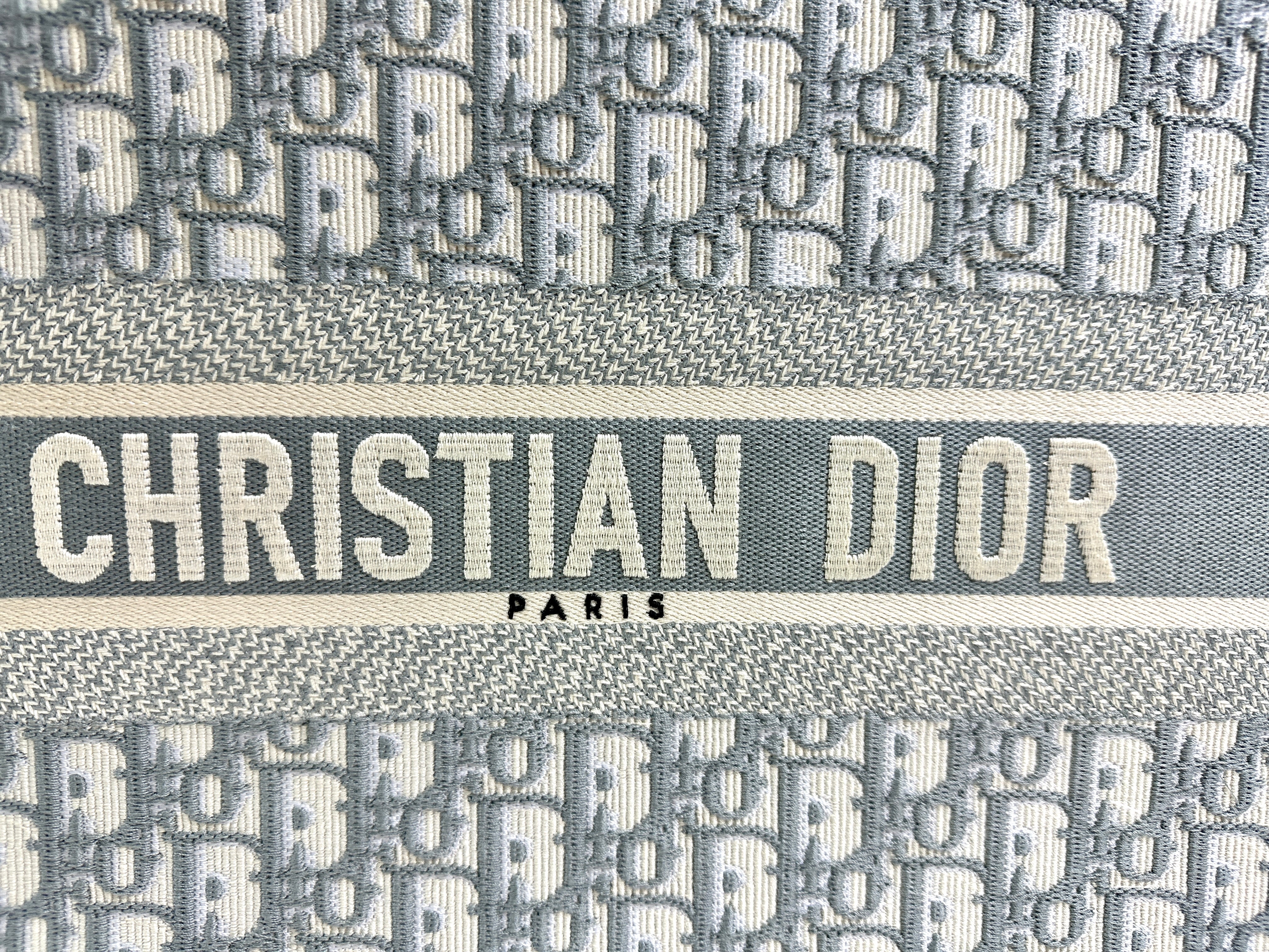 Dior Medium Book Tote Grey Oblique