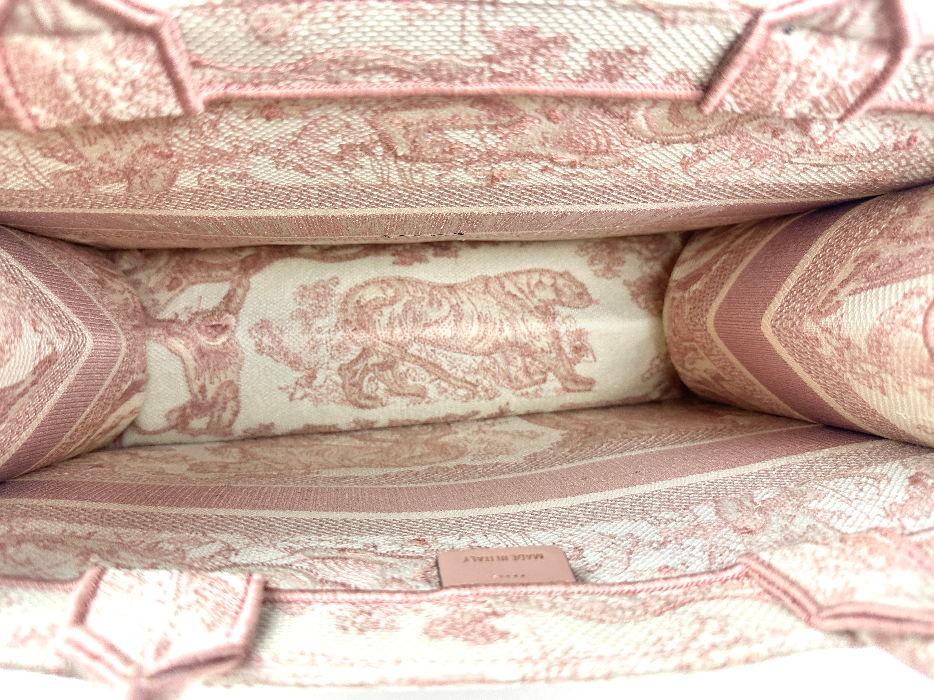 Dior Medium Book Tote Pink Toile de Jouy