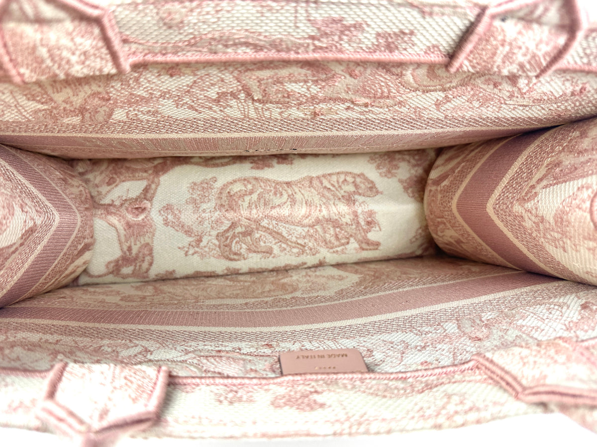 Dior Medium Book Tote Pink Toile de Jouy
