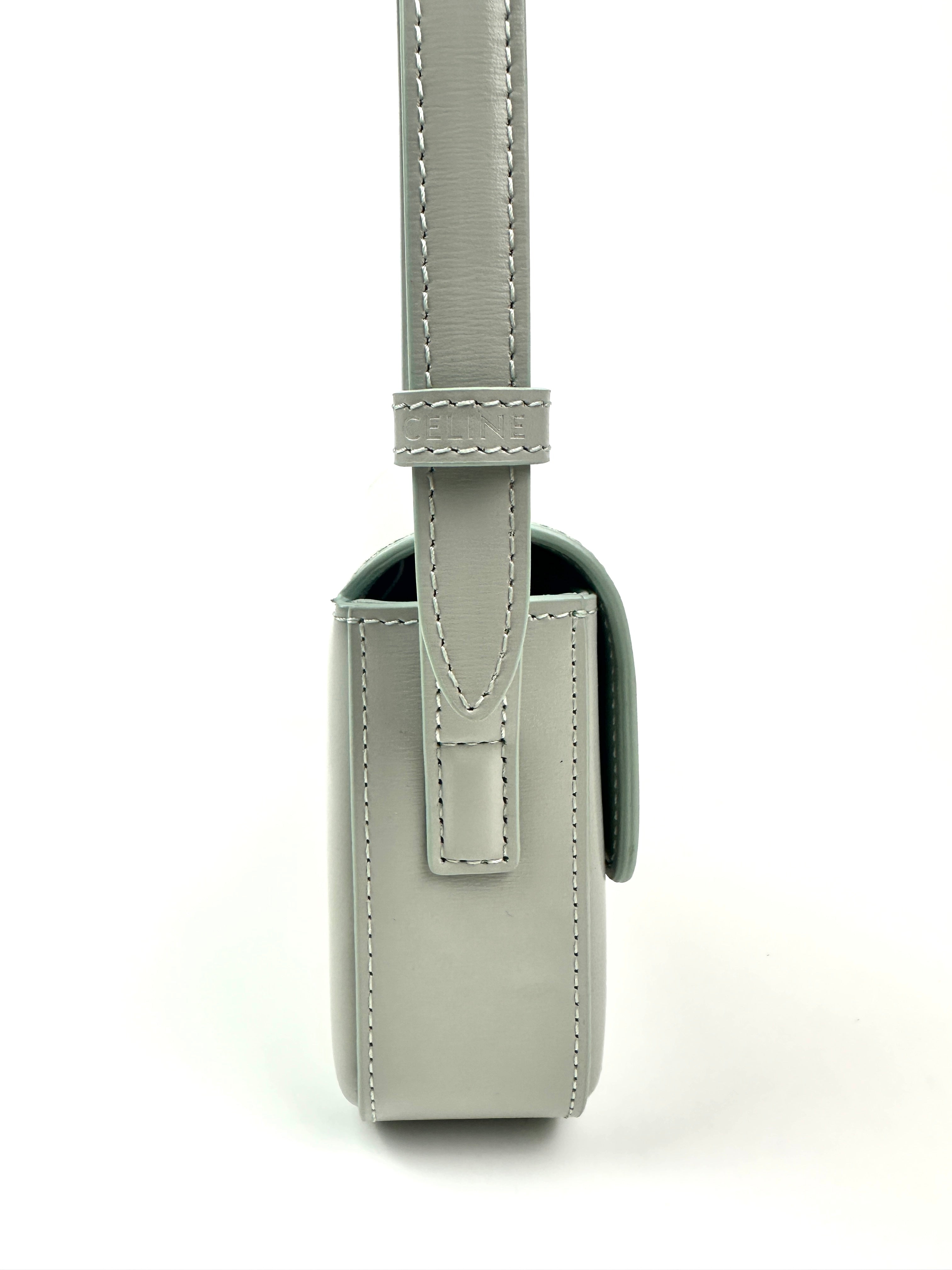 Celine Claude Shoulder Bag Soft Blue