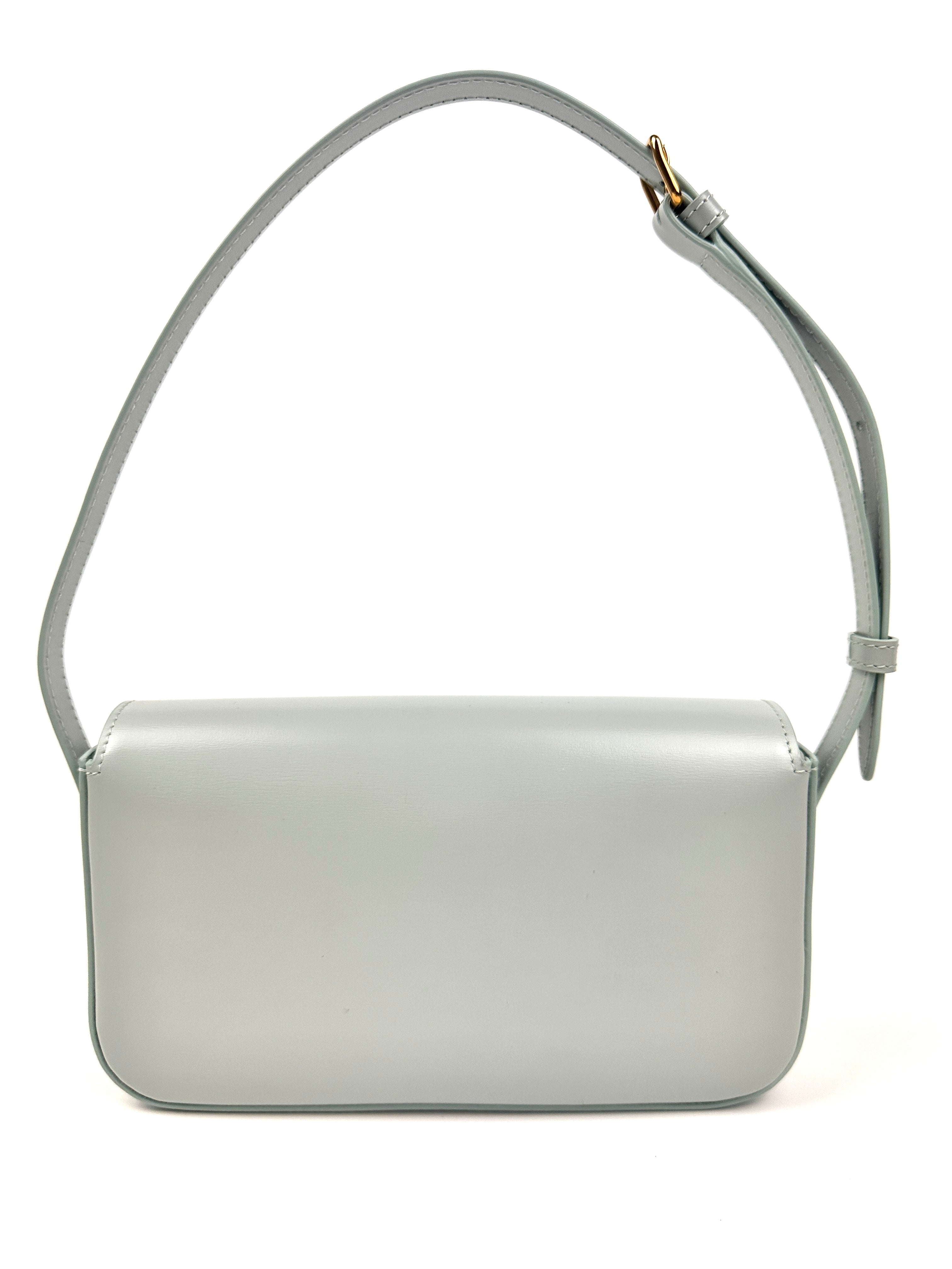 Celine Claude Shoulder Bag Soft Blue